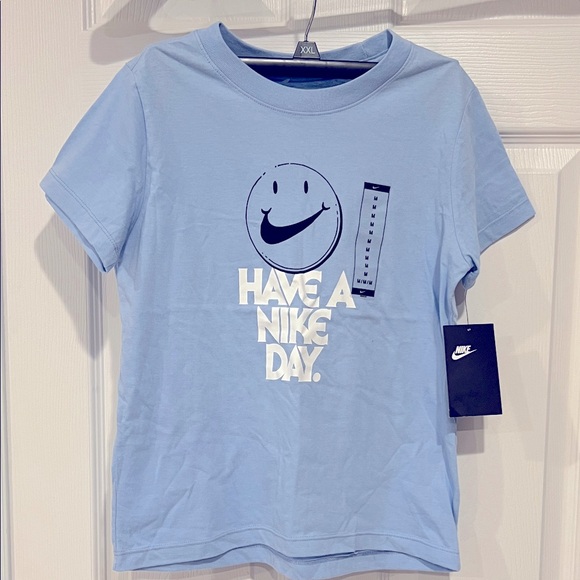 Nike Kids Light Blue 'Have a Nike Day' T-Shirt - Picture 1 of 5